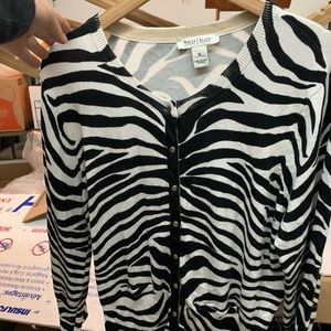 White House Black Market Zebra Print Cardigan